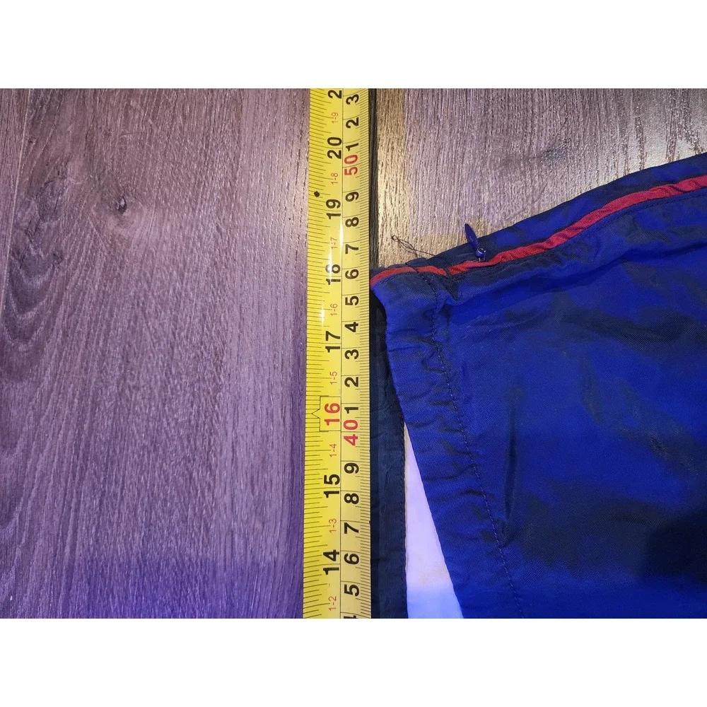 Vintage Abercrombie & Fitch Blue‎ Nylon Track Pants Y2K 90s Zip Pockets Mens L